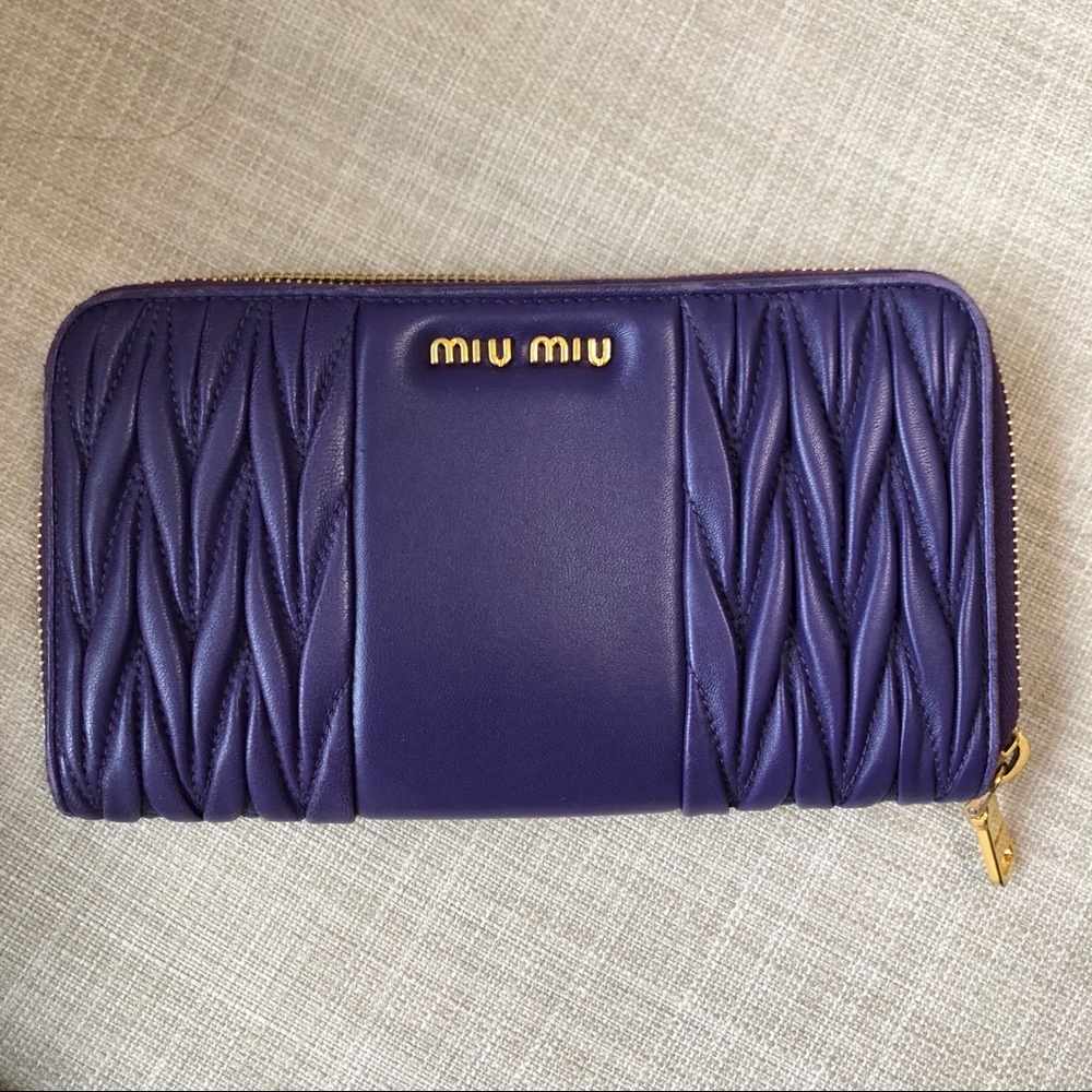 Miu Miu lamb skin clutch